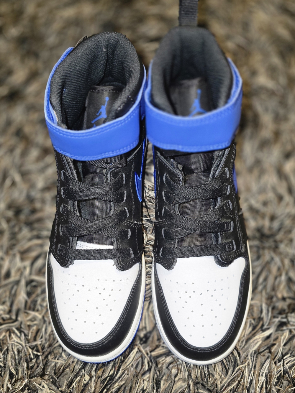 Jordan Kids' High-Top Sneakers - Black/White/Royal Blue